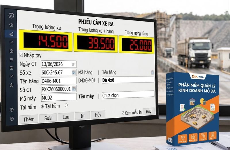 Phần mềm quản lý kinh doanh mỏ đá KATADA